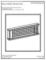 Ballard Designs WS996 Assembly Instructions предпросмотр