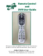 Ballard TV Remote Control and DVR User Manual предпросмотр