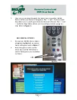 Preview for 6 page of Ballard TV Remote Control and DVR User Manual