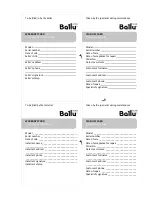 Preview for 15 page of Ballu Plaza Ext Series Operation Manual