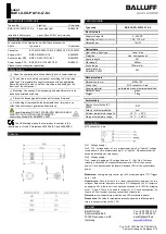 Preview for 2 page of Balluff BAE LX-XO-PL018-L7-S4 Quick Start Manual