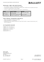 Preview for 5 page of Balluff BAE SA-XE-053-XR-SA39 User Manual