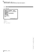 Предварительный просмотр 20 страницы Balluff BAM PC-TL-020-K Series User Manual