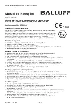 Preview for 20 page of Balluff BBES M18MF2-PSC80F-BV02-EXD User Manual