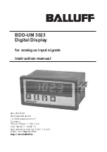 Balluff BDD-UM 3023 Instruction Manual предпросмотр