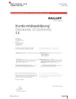 Предварительный просмотр 2 страницы Balluff BES 516-300-S345-S4-N User Manual