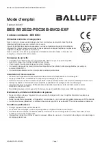 Preview for 12 page of Balluff BES M12EG2-PSC20B-BV02-EXF User Manual