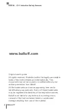 Preview for 2 page of Balluff BES M12EN-PFC40F-S04G-D11 User Manual