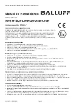 Предварительный просмотр 16 страницы Balluff BES M12MF2-PSC40F-BV02-EXE User Manual