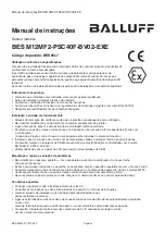 Предварительный просмотр 20 страницы Balluff BES M12MF2-PSC40F-BV02-EXE User Manual