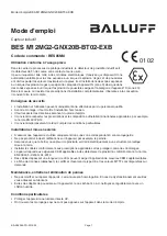 Preview for 12 page of Balluff BES M12MG2-GNX20B-BT02-EXB User Manual