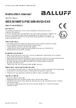 Предварительный просмотр 8 страницы Balluff BES M18MF2-PSC50B-BV02-EXE User Manual