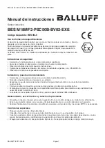 Предварительный просмотр 16 страницы Balluff BES M18MF2-PSC50B-BV02-EXE User Manual