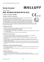 Preview for 12 page of Balluff BES M18MH2-GNX80F-BT02-EXA User Manual