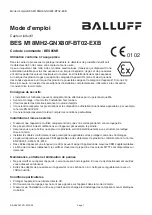 Preview for 12 page of Balluff BES M18MH2-GNX80F-BT02-EXB User Manual