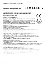 Предварительный просмотр 20 страницы Balluff BES M30EG2-PSC10B-BV02-EXF User Manual