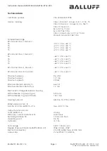 Preview for 3 page of Balluff BES M30EH2-GNX15F-BT02-X03 User Manual