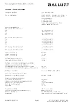 Preview for 7 page of Balluff BES M30EH2-GNX15F-BT02-X03 User Manual