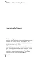 Preview for 2 page of Balluff BES M30EP-PFC12F-S04G-D12 User Manual