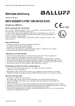 Предварительный просмотр 4 страницы Balluff BES M30MF2-PSC10B-BV02-EXD User Manual