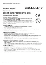 Preview for 12 page of Balluff BES M30MF2-PSC10B-BV02-EXE User Manual