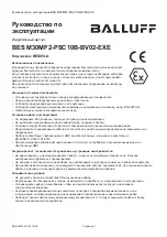 Preview for 28 page of Balluff BES M30MF2-PSC10B-BV02-EXE User Manual