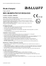 Предварительный просмотр 12 страницы Balluff BES M30MF2-PSC15F-BV02-EXD User Manual