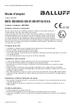 Preview for 12 page of Balluff BES M30MH2-GNX10B-BT02-EXA User Manual