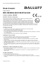 Предварительный просмотр 12 страницы Balluff BES M30MH2-GNX10B-BT02-EXB User Manual