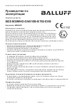 Предварительный просмотр 28 страницы Balluff BES M30MH2-GNX10B-BT02-EXB User Manual