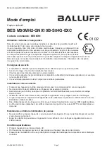 Предварительный просмотр 12 страницы Balluff BES M30MH2-GNX10B-S04G-EXC User Manual