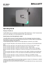 Preview for 2 page of Balluff BF-IDU03 Operating Manual