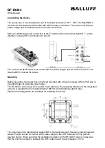 Preview for 3 page of Balluff BF-IDU03 Operating Manual