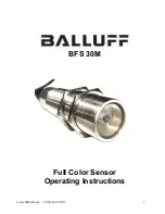 Preview for 1 page of Balluff BFS 30M Operating Instructions Manual