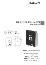 Предварительный просмотр 1 страницы Balluff BIS M-4008-048-0 ST4 PROFINET Series Operating Manual