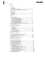 Preview for 2 page of Balluff BIS Series Technical Manual