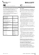 Balluff BIS U-830-4-011-H-1 Quick Start Manual preview