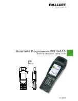 Balluff BIS U-870 Technical Description, User'S Manual preview