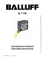 Balluff BLT 31M Operating Instructions Manual preview