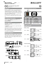 Предварительный просмотр 3 страницы Balluff BMF 415KW-HA W-5 Series Quick Manual