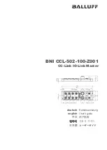 Предварительный просмотр 1 страницы Balluff BNI CCL-502-100-Z001 User Manual