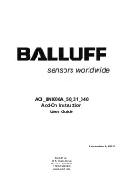 Balluff BNI006A Add-On Instructions предпросмотр