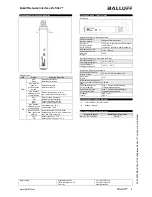 Preview for 2 page of Balluff BNI00C1 Installation Manual