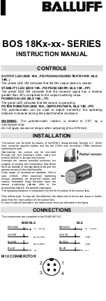 Preview for 1 page of Balluff BOS 18K Series User Manual