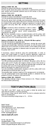 Preview for 3 page of Balluff BOS 18K Series User Manual