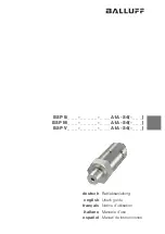 Предварительный просмотр 1 страницы Balluff BSP B A1A-S4 Series User Manual