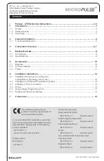 Preview for 2 page of Balluff Micropulse BTL5 Series Technical Description, User'S Manual