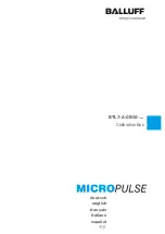 Предварительный просмотр 1 страницы Balluff MICROPULSE BTL7-A-CB02 Series Manual