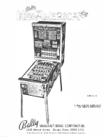 Предварительный просмотр 1 страницы Bally Miss America Deluxe Maintenance Service Manual