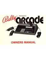 Bally Professional Arcade Owner'S Manual preview